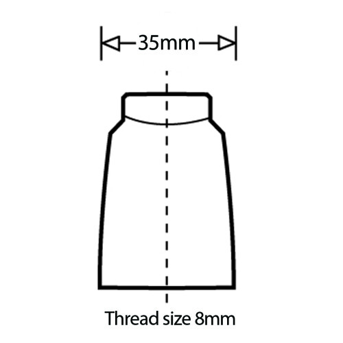 Nylon bridge handle - 179mm hole centre - M8 brass thread 2