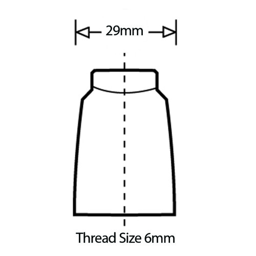 Brückengriff aus Nylon - 117mm Lochmitte - M6 Messinggewinde 2