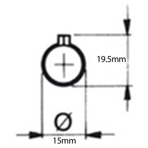 Hinge 120mm Steel drop profile weldable removable pin 2