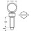 Spring loaded ring pull plunger M6 with stainless 4mm pin 2