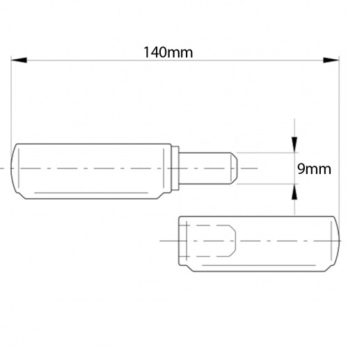 Scharnier 140mm Edelstahl-Fallprofil schweißbarer fester Stift 1