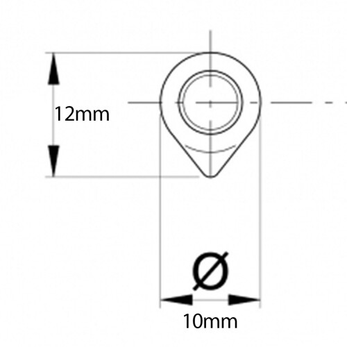 Scharnier 60mm Edelstahl Fallprofil schweißbarer fester Stift 2