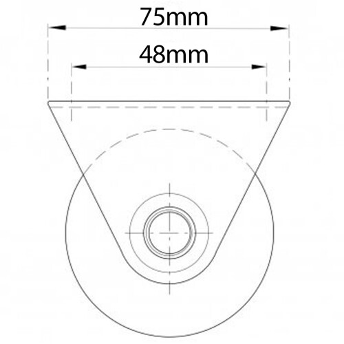 50mm V-groove wheel in bracket 2