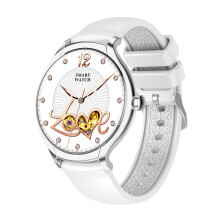 Smart Watch Women Metal Ultra-thin Watch, Bluetooth 5.2, Smart Bracelet, Frameless, Female Function, IP67 Waterproof(SILVER)