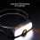 Rechargeable COB Headlamp,5 Lighting Modes,Double Light Source Headlight,IPX4 Waterproof,Lightweight for Running,Fishing,Camping(Black) 7