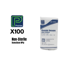 Gauze Swabs 1650 Non-Sterile 8 Ply 5cm x 5cm 100 swabs - REF: PM1650