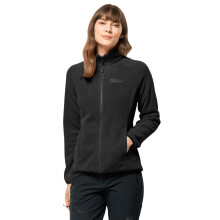 (S, Black) Jack Wolfskin Womens Moonrise Full Zip Warm Recycled Fleece Sweater