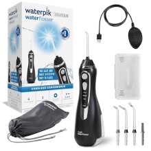 Cordless Advanced Water Flosser WP-582UK, 3 Pressure Settings, USB Charger, Black - Portable Dental Plaque Removal Tool for Travel & Small Bathrooms