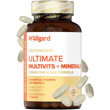 Vegan Multivitamins & Minerals - Vegan Multivitamin Tablets for Men and Women with 24 Essential Active Vitamins & Minerals, Made in UK