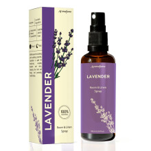 Lavender Room, Linen & Pillow Spray by Aromafume | 100ml/3.38 fl oz | with Pure Lavender Essential Oil | Aromatherapy Spray for Relaxation, Sleep &