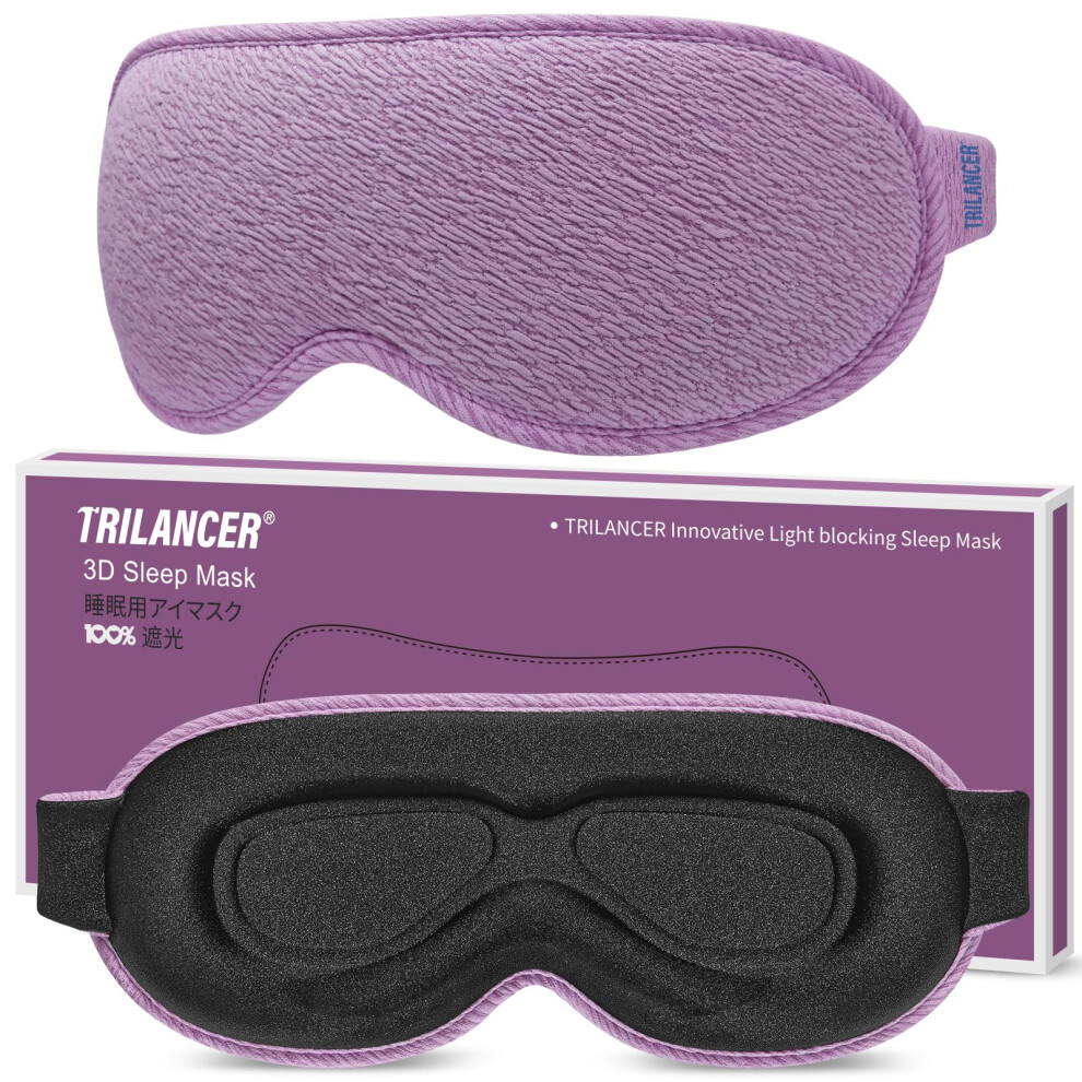 Trilancer Light 2024 Innovative Sleep Mask For Men And Women, 3D 100% Blocking Design, Comfortable Eye Mask, Blackout Blindfold For Sleeping, Nap,