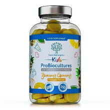 Kids Probiotics/ProBiocultures Gummies - 150 Children's probiotics Multi-Strain Gummies - Natural Pineapple Flavour – with Added B & C Vitamins for
