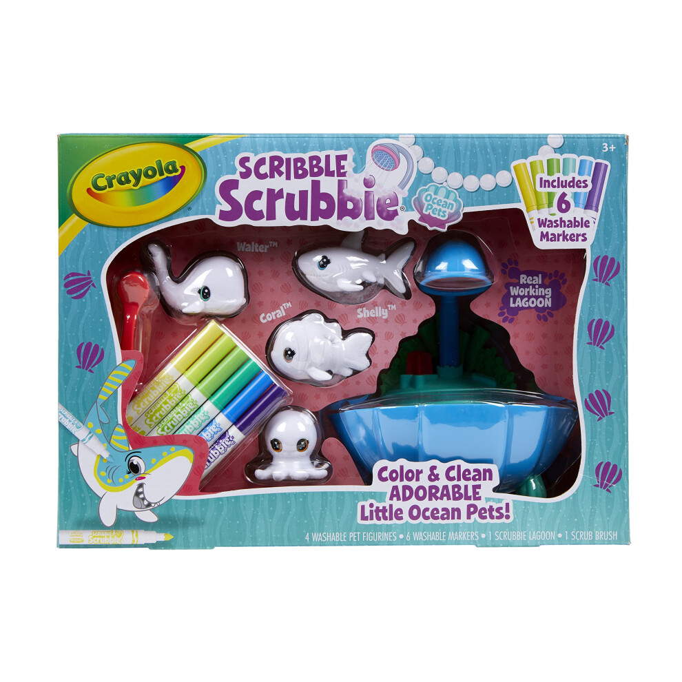 Scribble Scrubbie Pets Blue Lagoon Playset, Pet Toys For Girls & Boys, Gifts For Kids Ages 3+