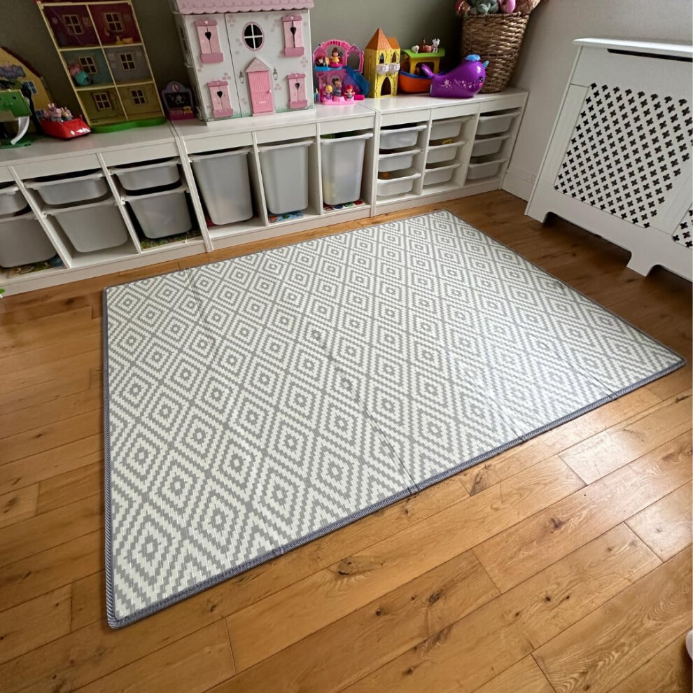 Alimos Baby Play Mat, Floor Foam Playmat For Babies, Foldable Matt For Tummy Time For Kids & Infants, Large Padded Waterproof Play Mat Baby For Crawling &