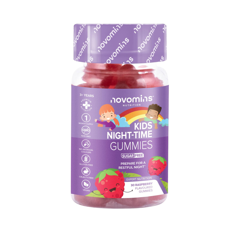 Kids Sleep Gummies â Chewable Kids Night Time Support Supplement â Bed Time Melatonin Alternative - Vegan - Gluten Free â Magnesium - L-Theanine