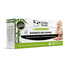 Dry Wipes | Pack of 100 Bamboo Dry Wipes For Adults Personal Care & Babies | Super Soft and Strong