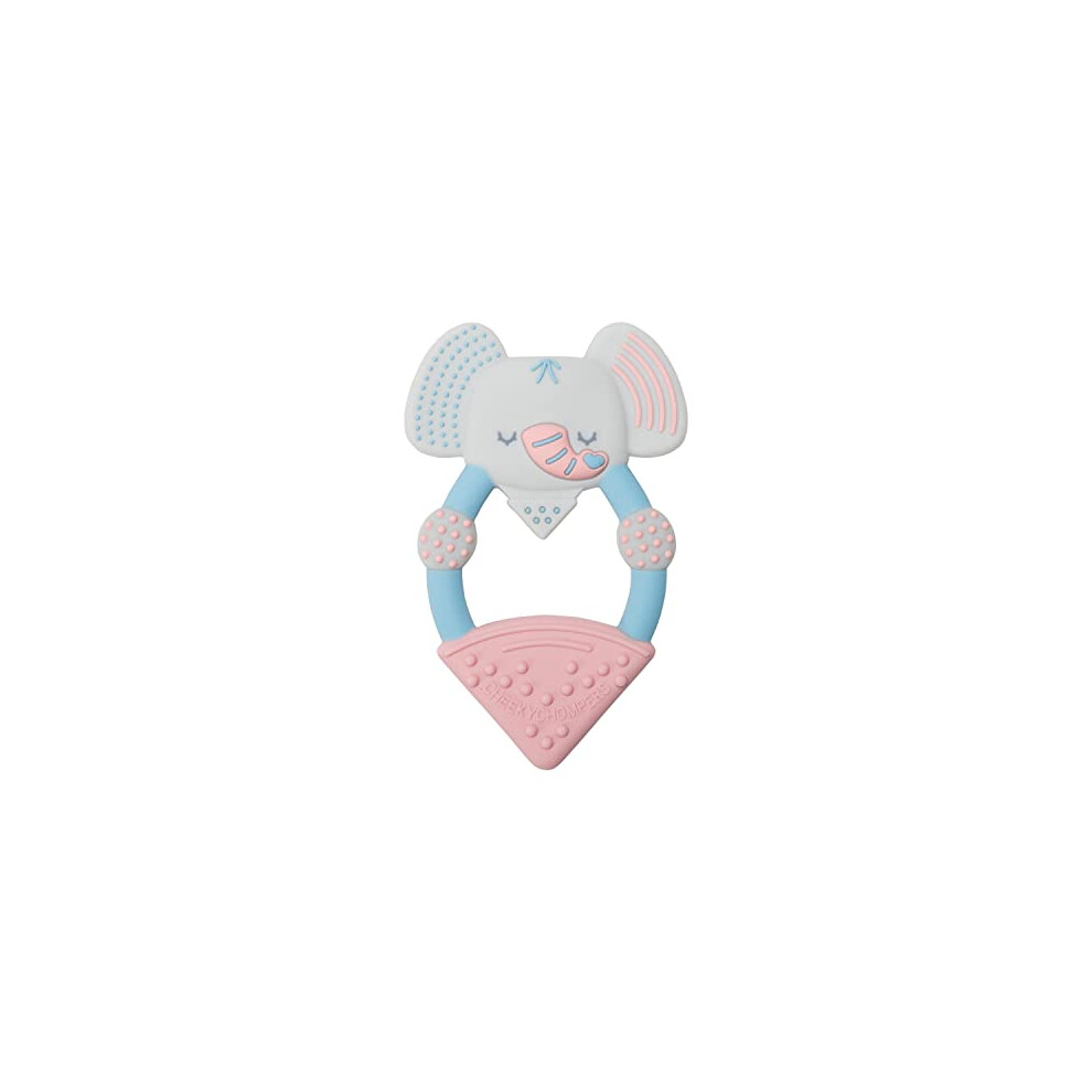 Animal Teethers | Teething Rings With Integrated Gel Applicator | Soft Silicone Design | 100% Bpa And Phthalate-Free | Darcy The Elephant Cheeky Chompers