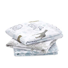 100% Cotton Muslin Musy Squares, Multi-use Baby Cloths for Girls & Boys, 70x70cm, Ideal Newborn & Infant Nursing Set, Perfect Shower Gifts, 3 Pack,