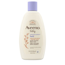 Aveeno Baby Calming Comfort Bain et nettoyant pour le corps avec parfums relaxants de lavande et de vanille et extrait d'avoine naturel Formule s