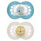 MAM Original Soothers 6+ Months (Pack of 2), Baby Soothers with Self Sterilising Travel Case, Newborn Essentials, Blue/Grey (Designs May Vary) 1