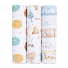 100% Cotton Muslin Swaddle and Receiving Blankets for Baby Girls & Boys, Ideal Newborn & Infant Swaddling Wrap Set, Perfect Shower Gifts, Winnie in