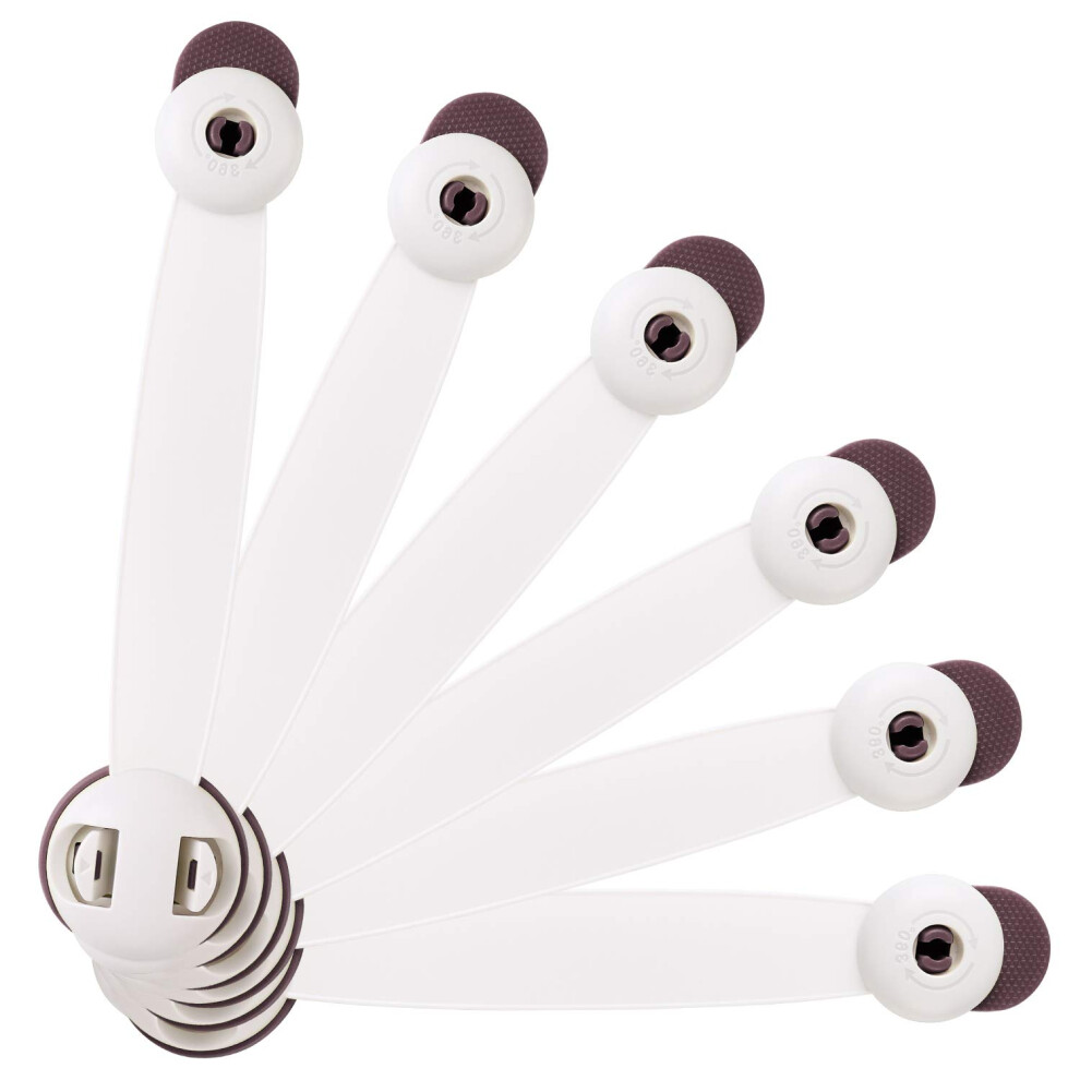 Child Safety Cupboard Locks, 6 Pcs Baby Proof Locks No Screws Child Locks With 3M Adhesive Stick On Cabinets, Children Proof Latches For Kitchen, Door Vicloon