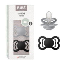 Supreme Soother 2-pack, BPA Free Dummy Pacifier, Symmetrical nipple. Silicone, Size 2 (6-18 Months), Sage/Hunter Green