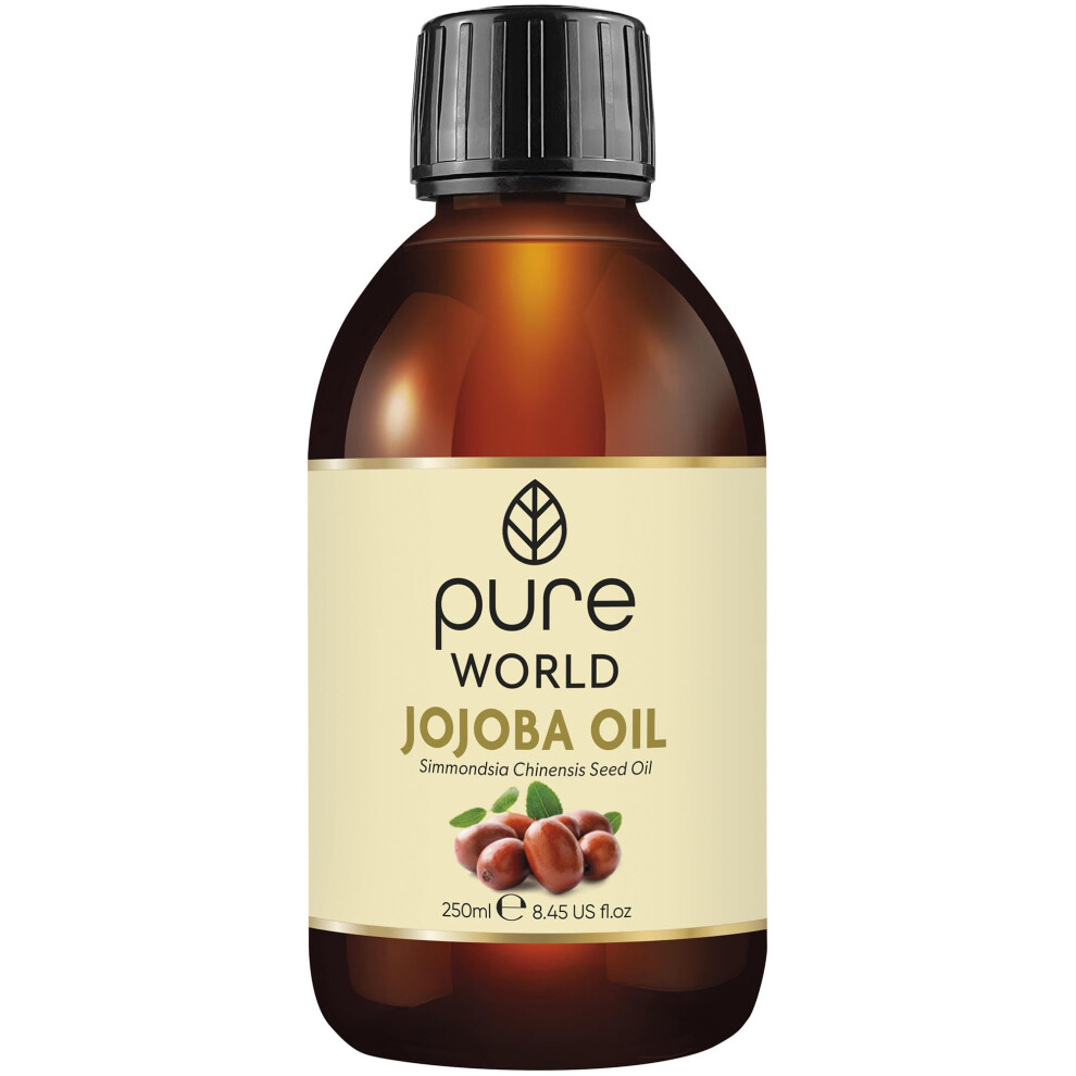 Natural Jojoba Oil 100% Pure and Undiluted 250ml. Coldand Freshly Pressed Premium Quality Jojoba Oil – Skin, Nails, Body and Face, Vegan…