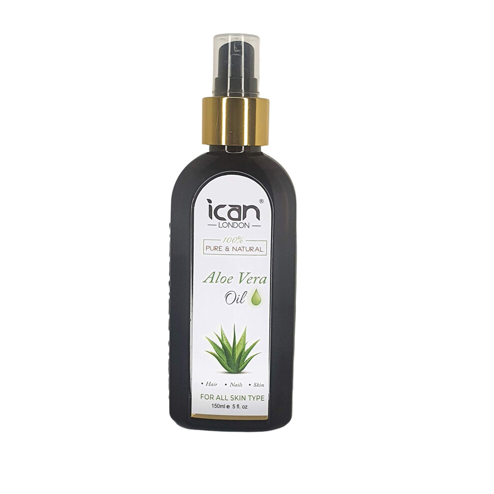 Ican London 100% Pure & Natural Aloe Vera Oil For Hair, Skin, And Nails 150Ml