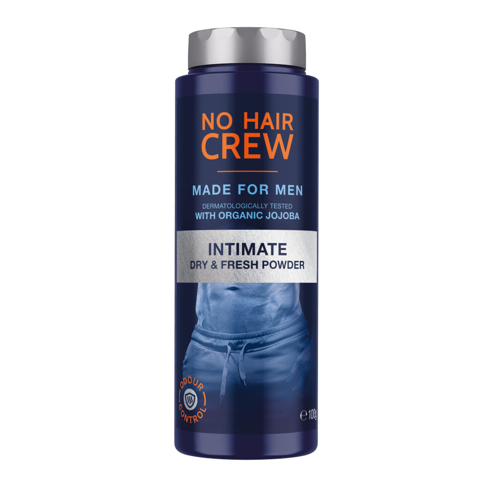 No Hair Crew Intimate Dry & Fresh Powder. Premium Talcum Free Body Powder For Sensitive Areas. Made For Men. 100 G.