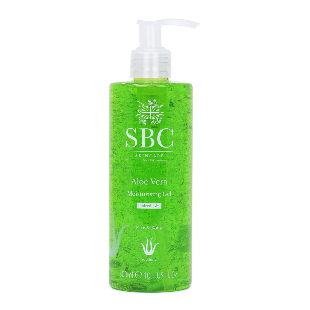 Sbc Skincare Light Aloe Vera Moisturising Gel 300Ml, Family Friendly Aloe Vera Aftersun Gel For Face And Body, Gel Moisturiser For Dry Or Sensitive Skin