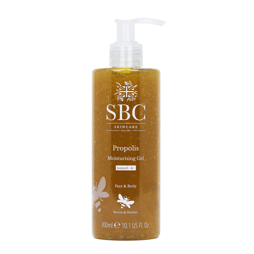 Sbc Skincare Propolis Moisturising Gel Â 300Ml | Lightweight Propolis Gel Moisturiser For Face And Body | Nurturing Propolis Gel For Irritated Or Sensitive Skin