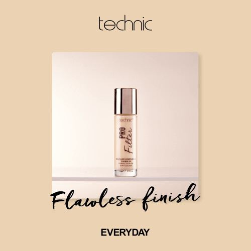 Technic Pro Filter Multi Use Complexion Enhancer - Primer, Illuminator and Highlighter Face Serum for a Flawless Finish - Fair 2