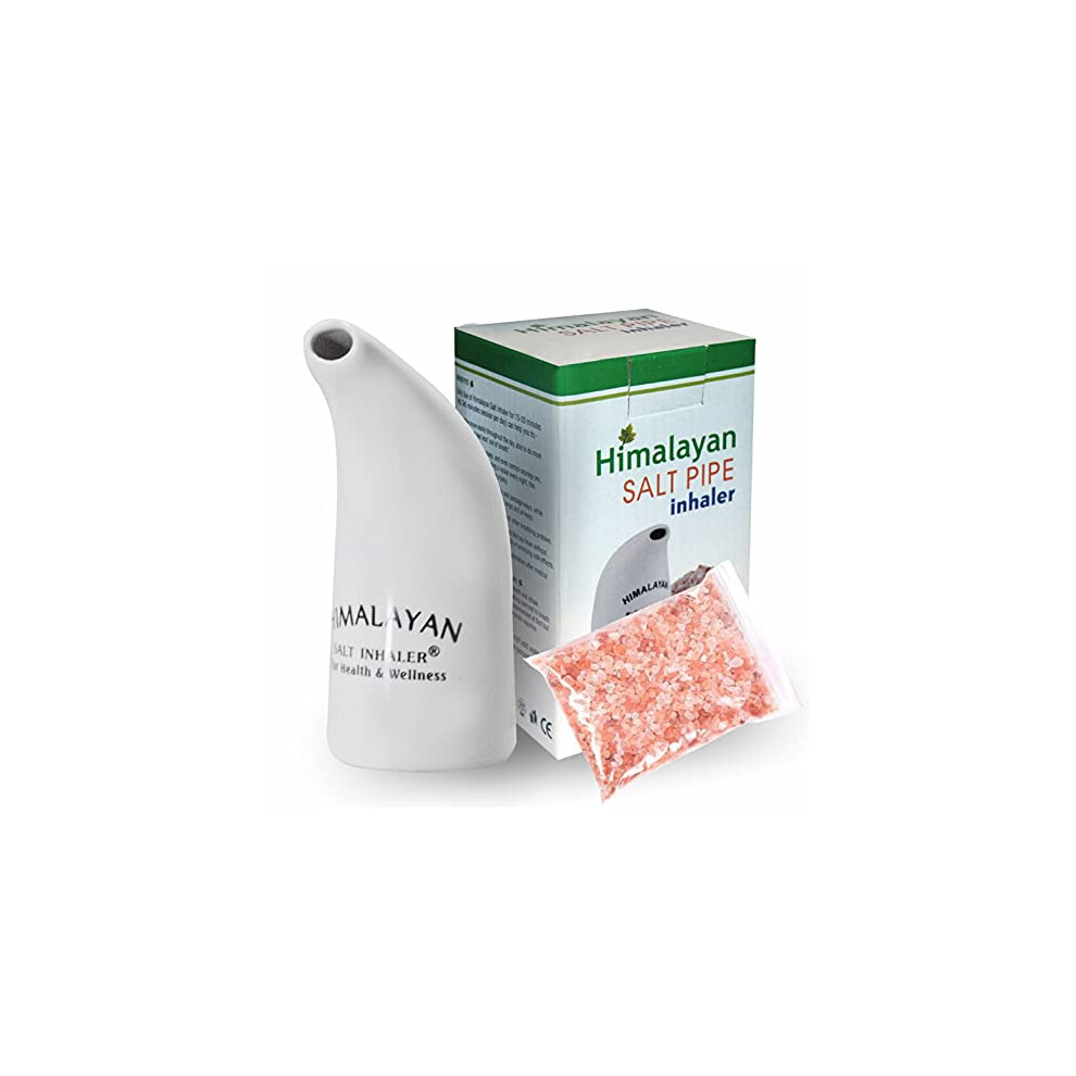 Onex Health Original Himalayan Salt Inhaler Pipe Ceramic Filled With 100% Pure Himalayan Salt - With Hygienic With 200Grm Salt Free (Pack Of 1 Salt Inhaler