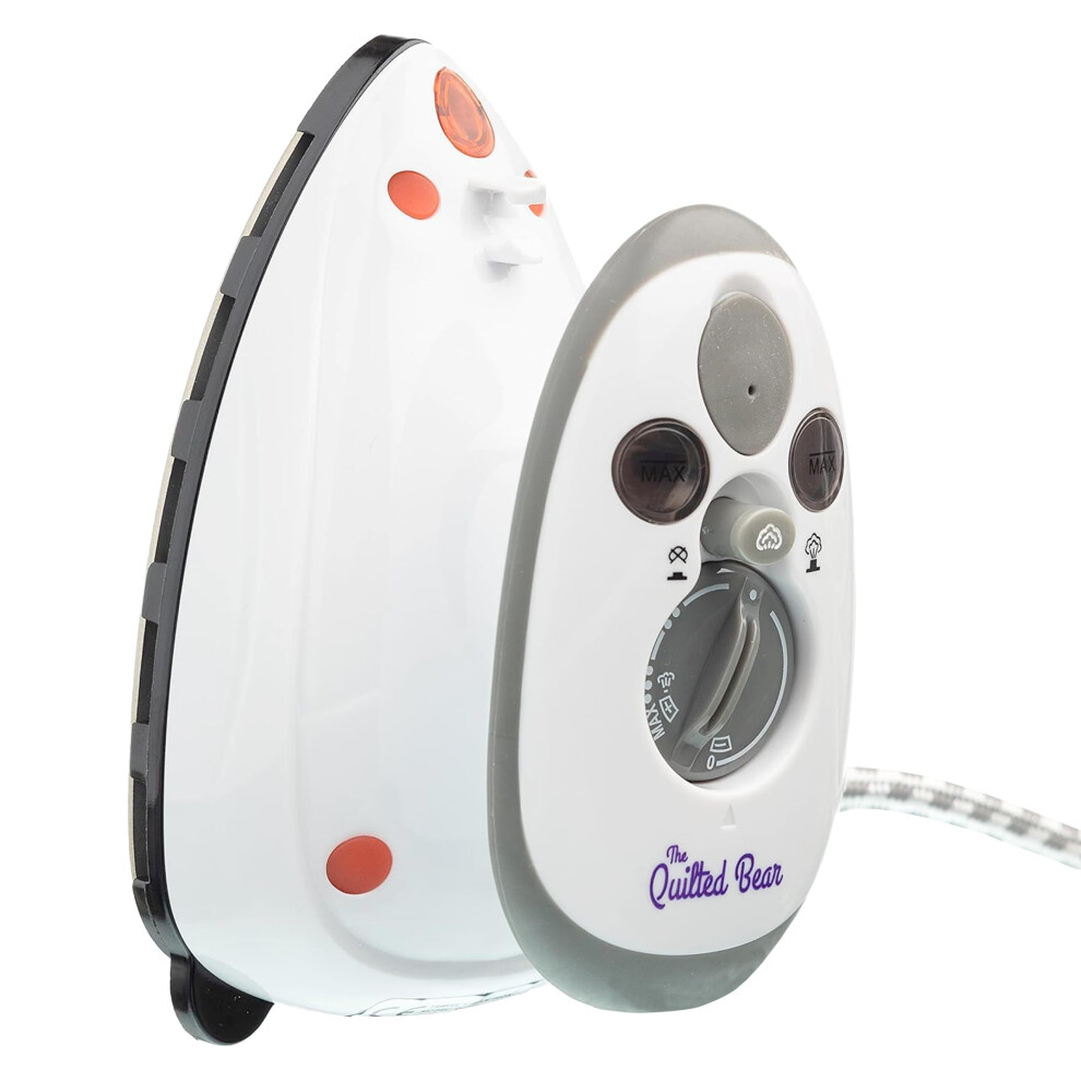 mini-iron---lightweight-mini-steam-iron-with-ceramic-sole-base-plate---temperature-gauge-for-use-as-a-quilting-iron-or-travel-iron-mini--black-case