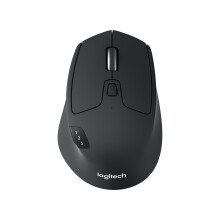 M720 Triathlon Multi-Device Wireless Mouse, Bluetooth, USB Unifying Receiver, 1000 DPI, 6 Programmable Buttons, 2-Year Battery, Compatible with Laptop