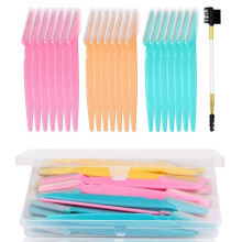 60pcs Eyebrow Razors Women,Dermaplaning Blades for Face,Hair Remover Shaver, Exfoliating Dermaplaning Tool Blades Shaver Trimmer Shaper for Women and