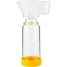 Inhaler Spacer Anti-Static Spacer Device, Inhaler Chamber, use with Metered Dose Inhaler, BPA and Latex Free for Child.(Yellow)