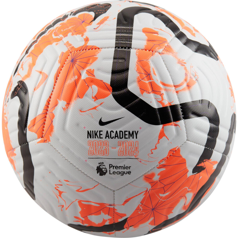 Premier League Academy Football 2023/24 (Size 5, White/Orange)