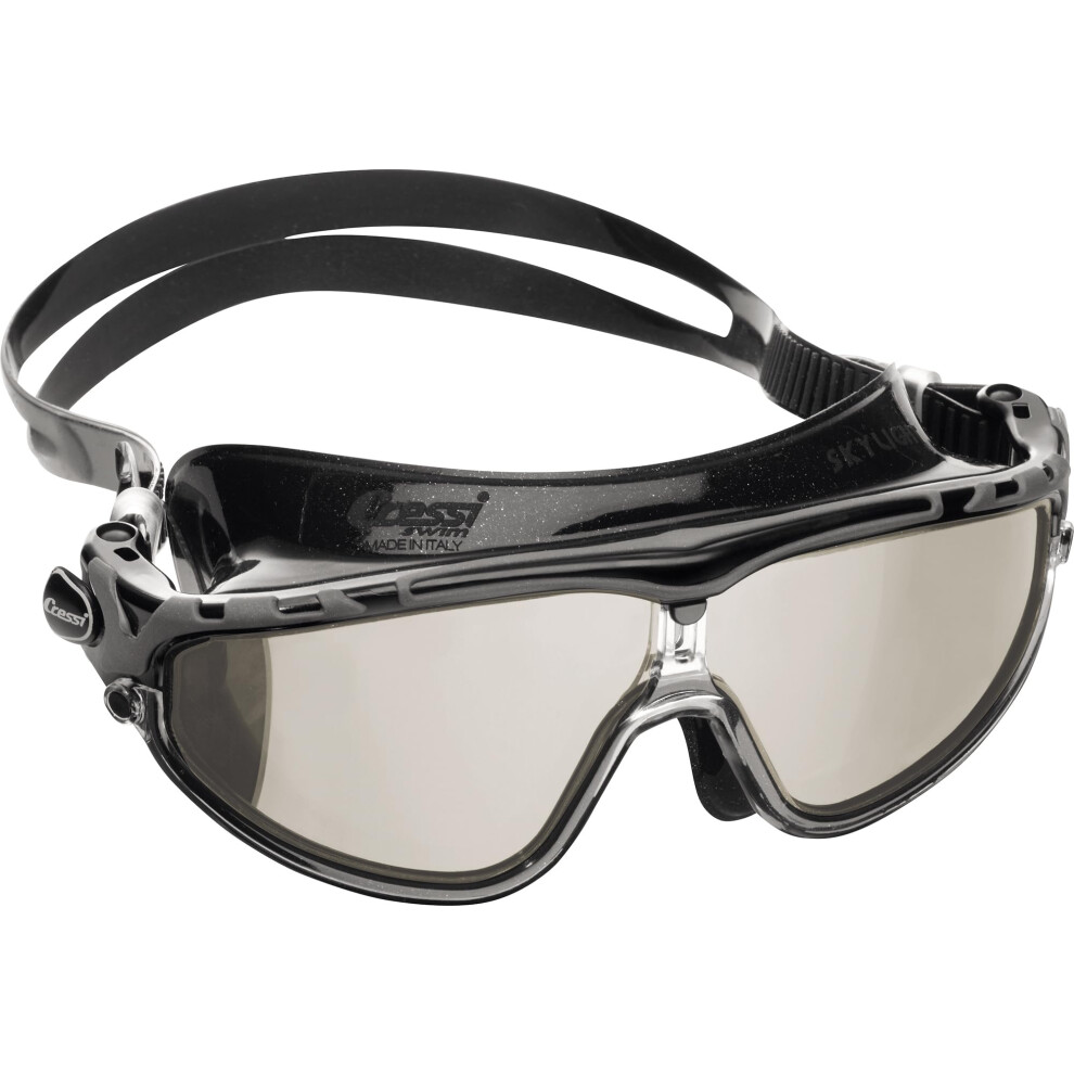 - Skylight Goggles Sil ,Black/Frame Black Grey Mirrored Lens