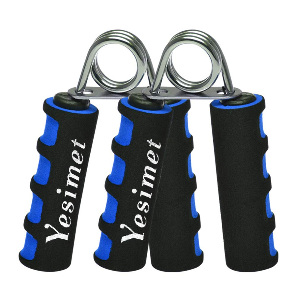 Esmartlife 2 Pack Hand Grip Strengthener Set,Finger Gripper, Hand Grippers - Soft Foam Hand Exerciser For Quickly Increasing Wrist Forearm And Finger Strength Blue