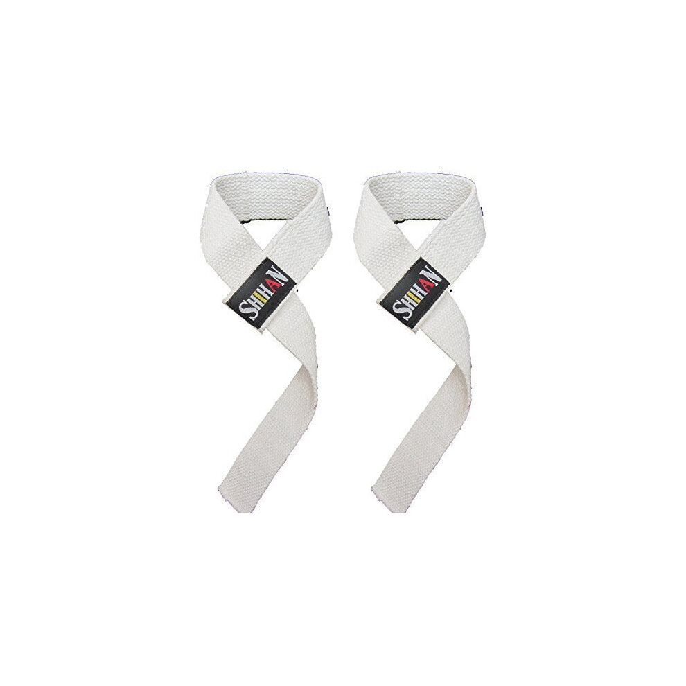 Indestructible 'PURE-WHITE' Standard Original Shihan Weight Lifting Straps Pro Weight Lifting Training Gym Straps Hand Bar Wrist Support Gloves Xtreme-image-OPC-PFBBCWR-NEW