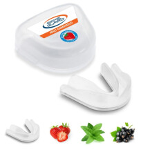 Boil & Bite Flavoured Mouth Guard/Gum Shield – Mouldable Mouthguard/gumshields - Adult/Senior - CE Approved, School Sports, Rugby, Hockey
