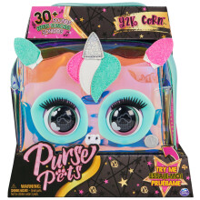 Purse Pets, Y2K Corn Interactive Unicorn Pet Toy & Crossbody Bag, over 30 Sounds & Reactions, Kids' Toys for Girls & Tweens