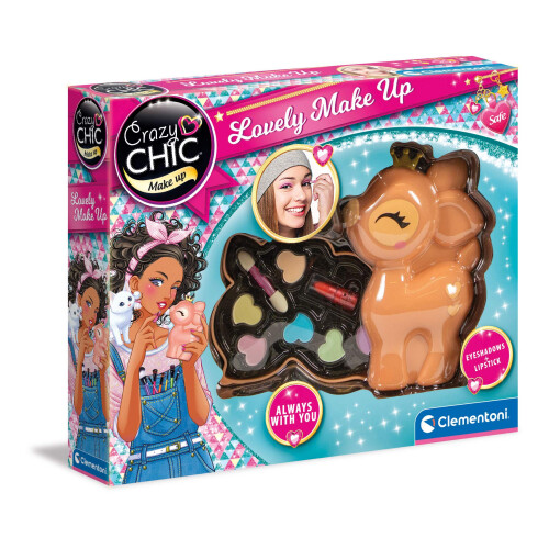 Clementoni 18631 Crazy Chic Lovely Fawn Make up Set for Children, Ages 6 Years Plus