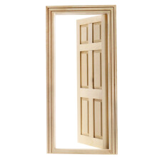 Dollhouse Miniature Wooden Door 1:12 Scale Mini Simulation Interior Door Pretend Play Toy Model for Dollhouse Furniture Decoration Accessories