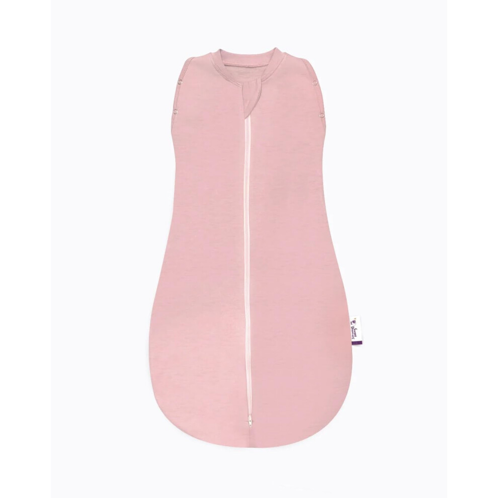 Sweet Dreamers , Baby Sleep Bag And Swaddle For Newborns | 0-3 Months, 1.0 Tog | Soft Bamboo Fabric Baby Sleeping Bag | Dusky Pink
