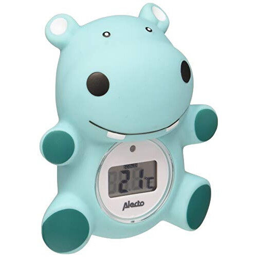 Babybade- und Raumthermometer, schwimmendes Nilpferd-Design