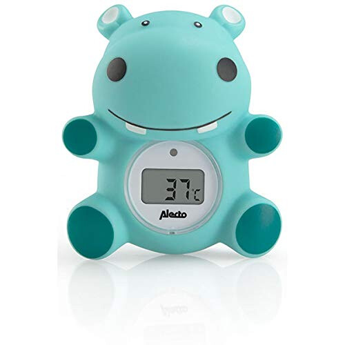 Babybade- und Raumthermometer, schwimmendes Nilpferd-Design 1