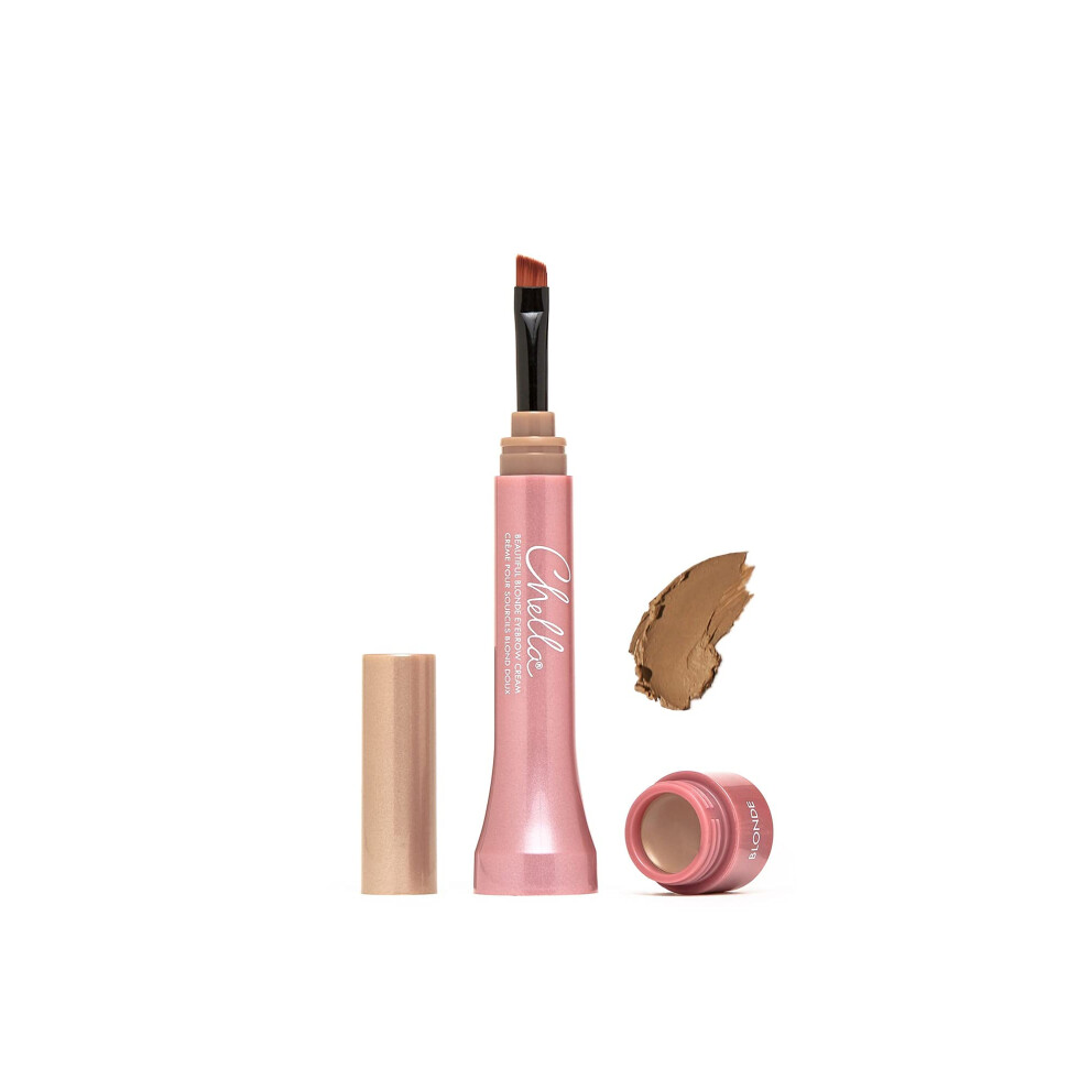 Chella Cream Eyebrow Beautiful Blonde - Vegan, Cruelty Free, Paraben Free, Gluten Free - Long Wearing, Velvet Consistency, Water Resistant